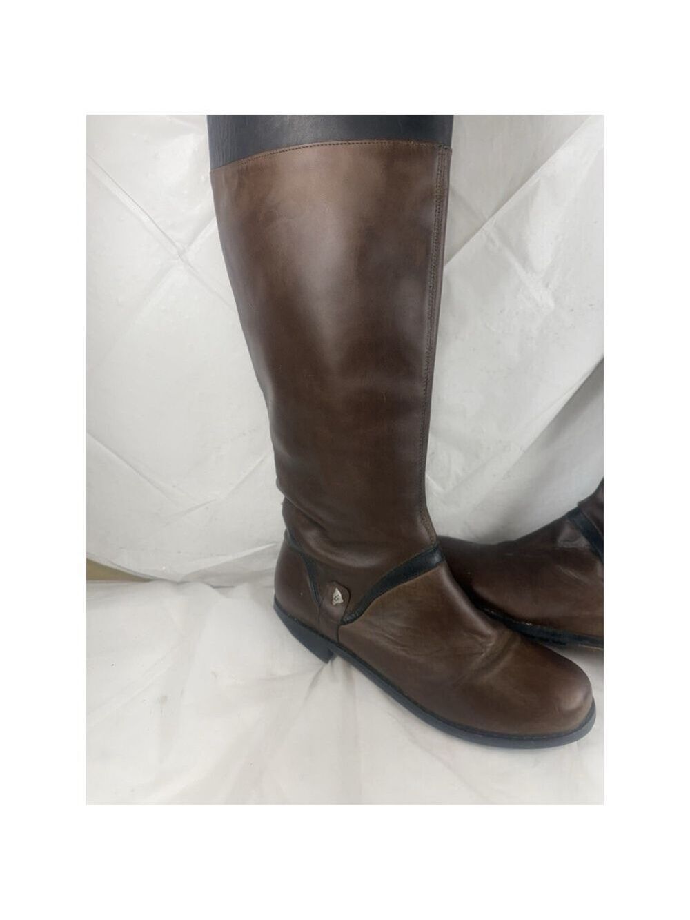 Olukai Makawao Boots 20201-7C40 Seal Brown And Black Leather, Size 8.5